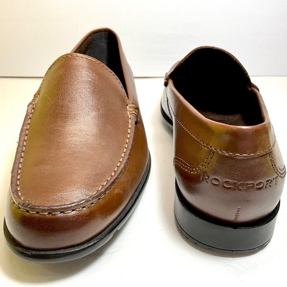 Rockport Classic Brown Leather Men’s Loafers Size 6.5W - Picture 4 of 8